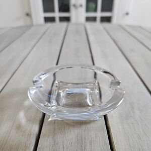 VINTAGE Cambridge Square glass ashtray. Mid-Century Modern glassware collection.